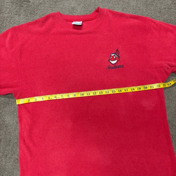 Cleveland Indians chief Wahoo Vintage long sleeve red sweatshirt chalkline - Picture 4 of 6